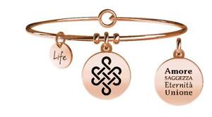 【送料無料】イタリアン　ブレスレット　ブレスレットスチールシンボルノードユニオンkidult bracciali acciaio symbols nodo infinito unione 731066