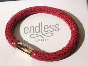 【送料無料】イタリアン　ブレスレット　エンドレスロペスレッドブレスレットシングルストランドイエローバックルendless j lopez 20cm rosso rettile bracciale singolo trefolo giallo fibbia rrp 50｜hokushin 22,350円