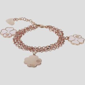 【送料無料】イタリアン　ブレスレット　ブレスレットbliss, bracciale glittermania in bronzo rose quadrifoglio 20077547 nuovo｜hokushin