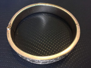 【送料無料】イタリアン　ブレスレット　ブレスレットアールデコアールヌーボーancien bracelet jonc en plaqu or 192030 dcor de feuilles art dco nouveau 16,265円