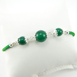 【送料無料】イタリアン　ブレスレット　サルデーニャカフラッキーグリーンストラップシルバーボールジャダsu coccu bracciale sardo verde portafortuna cordino argento 925 sfere giada