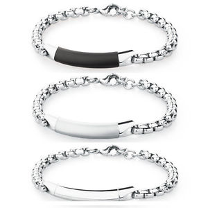 【送料無料】イタリアン　ブレスレット　ポリッシュスチールサテンブレスレットbracciale uomo s agap anubi in acciaio lucido e satinato chiusura moschettone