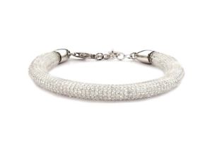 【送料無料】イタリアン　ブレスレット　カフシルバーシルバースワロフスキークリスタルbracciale perlamore silver led 6mm in argento 925 e cristalli swarovski