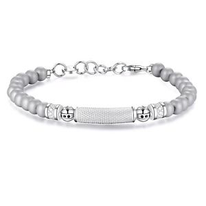 【送料無料】イタリアン　ブレスレット　ブレスレットエクソダスbrosway , bracciale uomo exodus in acciaio con sfere bex13, nuovo