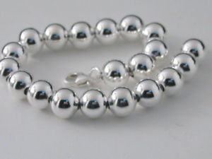 【送料無料】イタリアン　ブレスレット　イタリアシルバーカフスムーズボール1 bracciale sfere liscie da 8mm in argento 925 made in italy｜hokushin