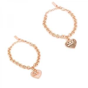 【送料無料】イタリアン　ブレスレット　カフリュジョベージュローズゴールドbracciale donna liu jo luxury illumina acciaio ros glitter beige rose gold 17,005円