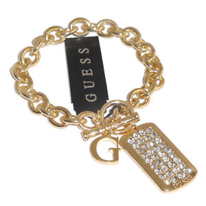 【送料無料】イタリアン　ブレスレット　ブレスレットロゴペンダントマルチbracelet guess femme pendentif logo g amp; strass dor pendant multi charms bjb0430 16,265円