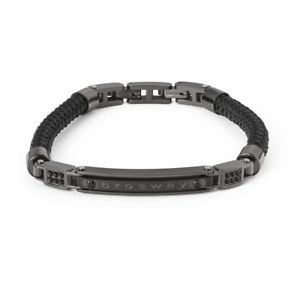 【送料無料】イタリアン　ブレスレット　ブレスレットbrosway , bracciale uomo strong in acciaio nero brg13, nuovo