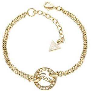 【送料無料】イタリアン　ブレスレット　ステンレススチールゴールドカフguess bracciale da donna in acciaio inox armkette oro ubb21502s
