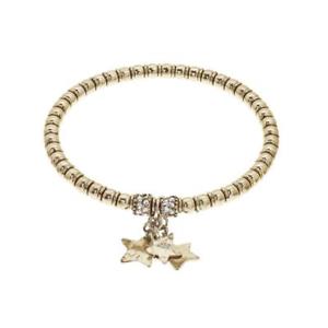 【送料無料】イタリアン　ブレスレット　カフbracciale stroili oro elastico in metallo cristalli e charms