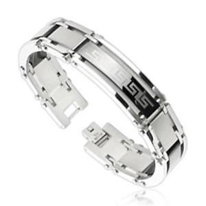 【送料無料】イタリアン　ブレスレット　カフシルバーステンレストライバルロゴaf bracciale argento acciaio inox tribale logo lunghezza larghezza spessa in mm