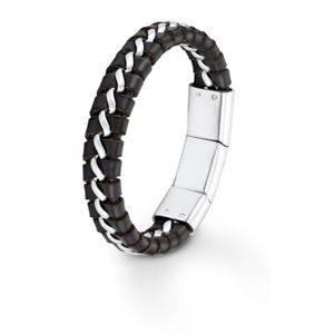 【送料無料】イタリアン　ブレスレット　オリバージュエルマンカフレザーステンレスs oliver jewel uomo bracciale in pelle acciaio inox so6831 9077977