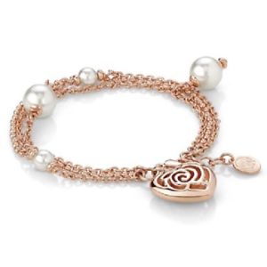 【送料無料】イタリアン　ブレスレット　ブレスレットnomination roseblush bracciale cuore e perle｜hokushin