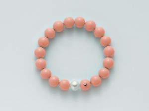 【貨物輸送無料】イタリアン 腕輪 カフゴールドコーラルピンクパールピンクパスタbracciale miluna terra e mare pbr2084 oro perle rosa pasta di corallo pink