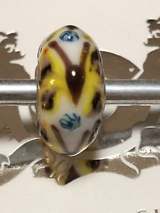 【送料無料】イタリアン　ブレスレット　コアtrollbeads, autentich rare ooak butterfly yellow, normal core