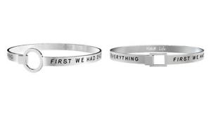 【貨物輸送無料】イタリアン 腕輪 ダブルスチールブレスレットkidult doppio bracciali acciaio special moments first we had each731351