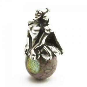 【送料無料】イタリアン　ブレスレット　シルバーガラスペンダントtrollbeads ciondolo in argento e vetro fatina tagbe00116