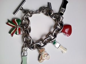 【貨物輸送無料】イタリアン 腕輪 ビンテージモスキーノブレスレットvintage moschino bracciale con charm rara