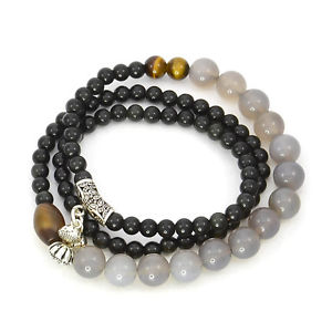 【貨物輸送無料】イタリアン 腕輪 ブレスレットタイスノワールbracelet obsidienne  thys  noir
