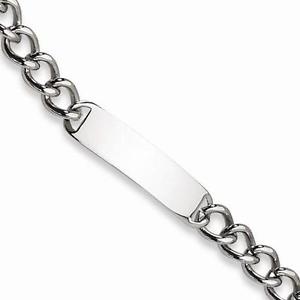 【貨物輸送無料】イタリアン 腕輪 ステンレススチールカフacciaio inox alta lucentezza 85  identit nome bracciale a moschettone