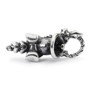【貨物輸送無料】イタリアン 腕輪 しろがね色旗がしらクリスマスtrollbeads chiusura インチ argento spirito natalizio taglo00039