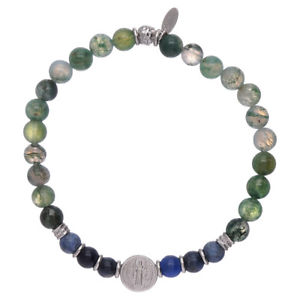 【貨物輸送無料】イタリアン 腕輪 カフアーメンマンオニキスサンベネデットシルバーbracciale amen 地方検事 uomo perle onice e san benedetto argento 925