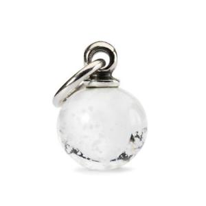【貨物輸送無料】イタリアン 腕輪 しろがね色瑠璃シャンデリヤtrollbeads ciondolo インチ argento e vetro tempesta di neve tagbe00040