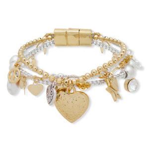 【貨物輸送無料】イタリアン 腕輪 ビビブレスレットnuovo bibi bijoux argento e oro bracciale con charm