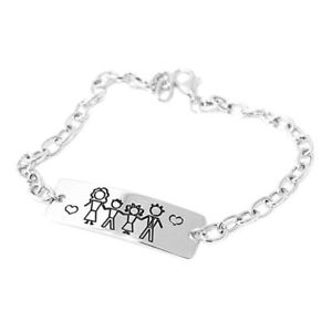 受注生産品イタリアン　ブレスレット　シルバーカスタムシルバーブレスレットbracciale in argento 925 personalizzato family donna argento
