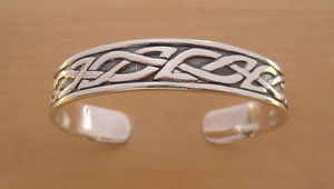 【貨物輸送無料】イタリアン 腕輪 スターリングシルバーソリッドセルティックデザインカフargento sterling 925 solido celtico araldico design bracciale rigido 65 粍 地方検事 55