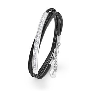 【貨物輸送無料】イタリアン 腕輪 オリバージュエルカフレザーレディースシルバーステンレススチールs oliver jewel bracciale 地方検事 donna インチ pelle argento インチ acciaio inox 2018783