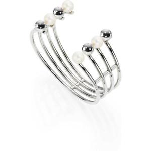 【貨物輸送無料】イタリアン 腕輪 メタルブレスレットシルバースワロフスキーbracciale rigido donna morellato lunae sadx11 argento 925 swarovski