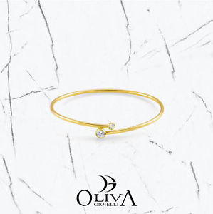 【送料無料】イタリアン　ブレスレット　メタルブレスレットシルバーゴールドキュービックラウンドbracciale rigido bella argento 925 pvd oro cubic zirconi tondo 142683007 nomin