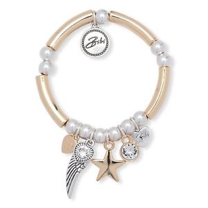 【貨物輸送無料】イタリアン 腕輪 ビビブレスレットnuovo bibi bijoux tubo doro bracciale con charm