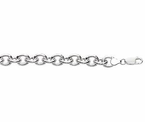 【貨物輸送無料】イタリアン 腕輪 ラウンドリンクブレスレットチェーンスターリングシルバーラグargento sterling rolo gancetto di collegamento rotondo bracciale catena con