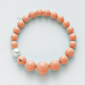 【貨物輸送無料】イタリアン 腕輪 コーラルサクラ色ゴールドbracciale elastico donna miluna terra e mare perla corallo rosa oro pbr2392