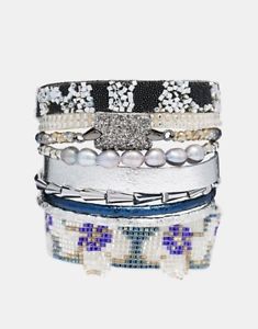 大幅にプライスダウンイタリアン　ブレスレット　タヒチビーズカフブレスレットサイズln hipanema tahiti con perline bracciale braccialetto taglia small