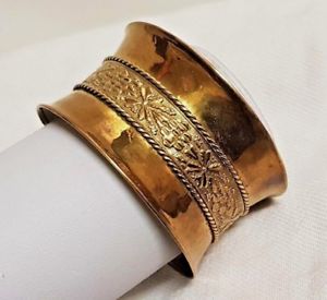 【貨物輸送無料】イタリアン 腕輪 ビンテージブレスレットマンシェットトルクbijou vintage bracelet manchette ouvert torque cuivre ouvrag incurv  150w