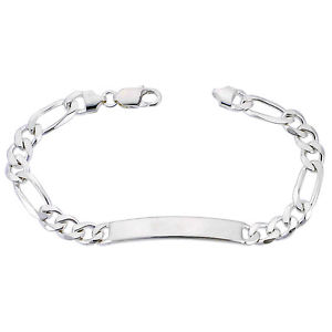 【送料無料】イタリアン　ブレスレット　スターリングシルバーフィガロラグ8mm argento sterling figaro gancetto di collegamento identit 178cm229cm