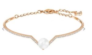 【送料無料】イタリアン　ブレスレット　スワロフスキーニコゴールドパールブレスレットメッキピンク￥swarovski nico pearl e bracciale in placcato in oro rosa rrp 75