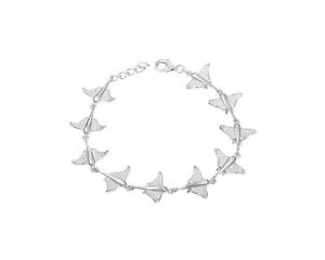 【貨物輸送無料】イタリアン 腕輪 ソリッドシルバースターリングハワイアンリンクブレスレットargento massiccio sterling 925 hawaiano pastinaca pesce braccialetto a maglie