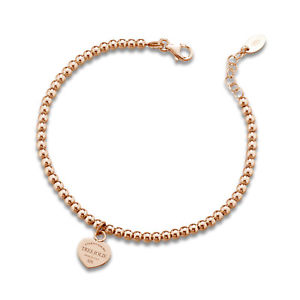 【貨物輸送無料】イタリアン 腕輪 カフトレスジョリーピンクゴールドbracciale donna tres jolie jewels sfere cuore インチ argento 925 oro rosa brtr0011r