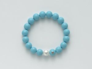 【貨物輸送無料】イタリアン 腕輪 カフゴールドサンゴパールターコイズパスタbracciale miluna terra e mare pbr1795 oro perle turchese pasta di corallo