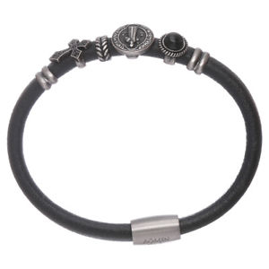【貨物輸送無料】イタリアン 腕輪 ブロンズサンベネデットカフアーメンbracciale amen インチ pelle charm インチ bronzo san benedetto