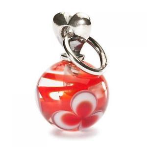 【貨物輸送無料】イタリアン 腕輪 ペンダントシルバーガラスサンバレンティーノtrollbeads ciondolo argento e vetro san valentino rosso tagbe00025