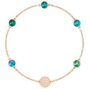 【送料無料】イタリアン　ブレスレット　スワロフスキーリミックスピンクゴールドpulsera swarovski remix 5403214 cristales verdes bao oro rosa