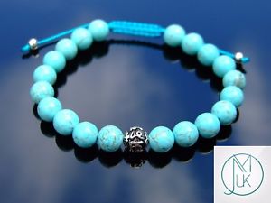 【貨物輸送無料】イタリアン 腕輪 ターコイズヒーリングカフnatural turchese om sterling silver gemstone bracciale guarigione 69 dedicarmi al macram