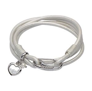 【送料無料】イタリアン　ブレスレット　ユニークスキンパールパールブレスレットunique amp; co donna perla in pelle, zirconi cubici e perla braccialetto avvolgente