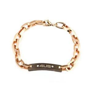 【送料無料】イタリアン　ブレスレット　ブレスレットスチールピンクbracciale uomo paciotti 4us in acciaio pvd colore rosato 4ubr0262