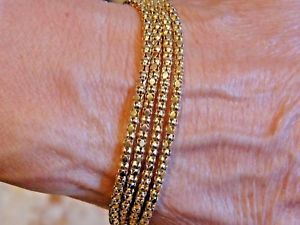 【送料無料】イタリアン　ブレスレット　ゴールドブレスレットポップコーンqvc 9ct oro bracciale popcorn